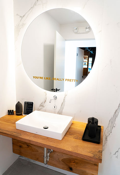 mirror at BLUSH Salon YVR