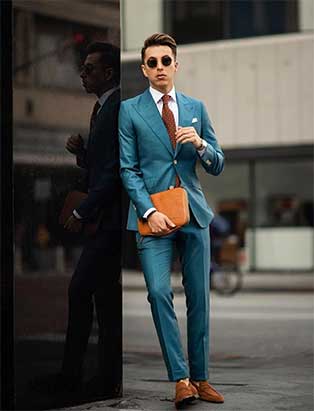 Teal Custom Suit Indochino