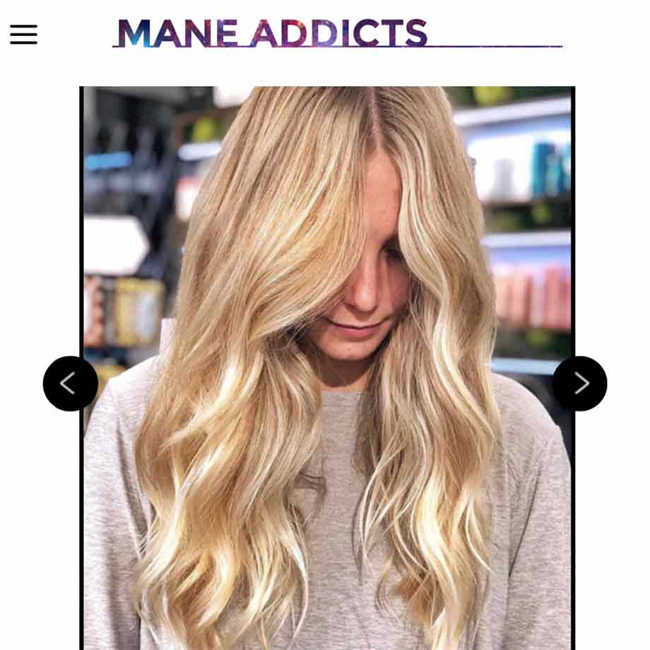 Lara Dillman's hair styling showcased on Mane Addicts