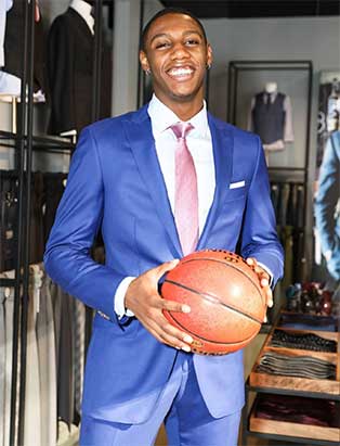 RJ Barrett Indochino Blue Suit