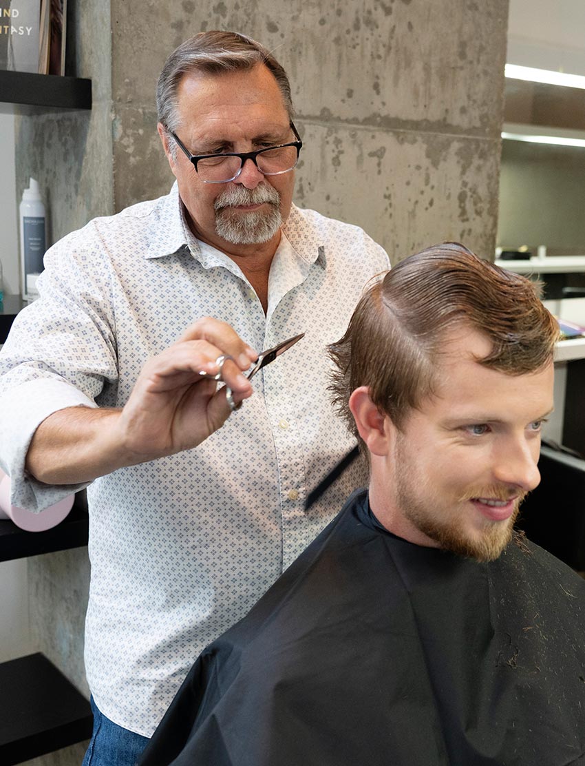 Blanche Macdonald Hair Program Director Phil Loiselle in action.