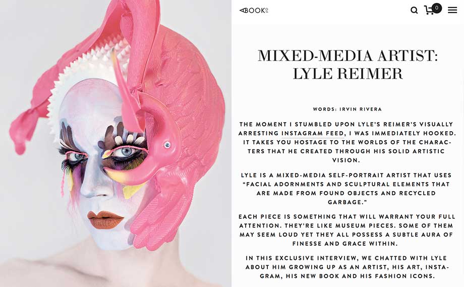 Blanche Macdonald Makeup graduate Lyle Reimer Flamingo featured on A Book Of 