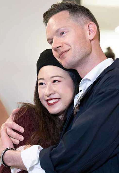 Blanche Macdonald Makeup students in a Lyle Reimer meet and greet at Atelier Campus, Vancouver