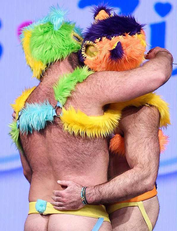 models embracing on NYFW runway wearing Haus of Zuk clothing