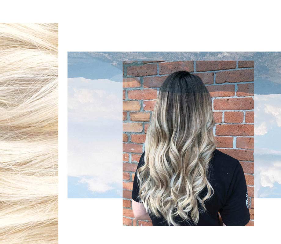 BMC pro hair graduate Camille Petit's blonde hair examples