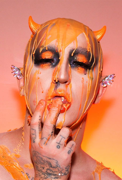 dripping devilish makeup creation