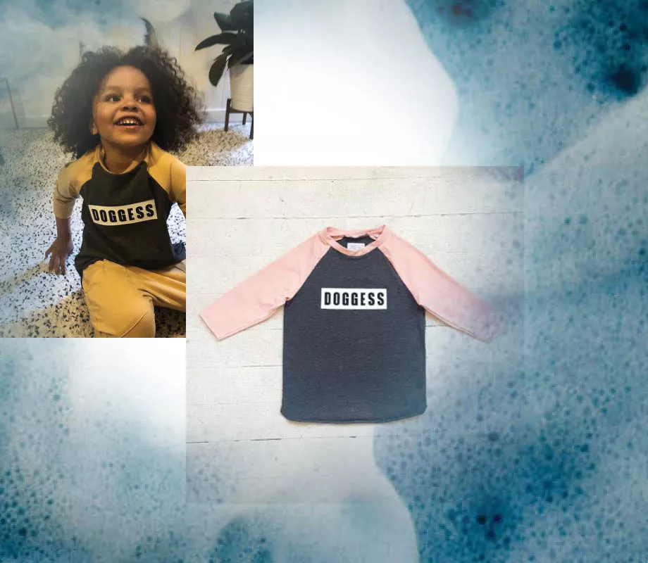 Doggess kid's clothing line designed by BMC Fashion Design graduate Katie Quinn