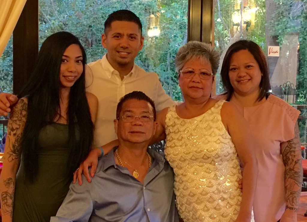 Blanche Macdonald Pro Makeup Program Graduate April Pangilinan with her family