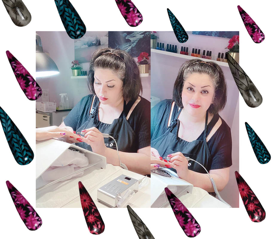 Blanche Macdonald Centre nail studio instructor Roshanak Fadaei's working in her studio