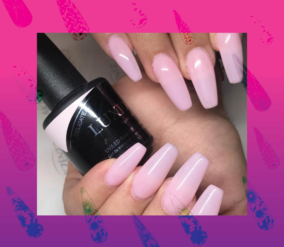 Blanche Macdonald Centre nail studio instructor Roshanak Fadaei's bubblegum Y2K nails