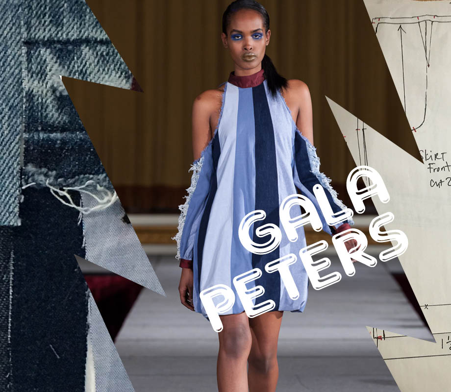 BMC fashion design graduate Gala Peters' work on the runway