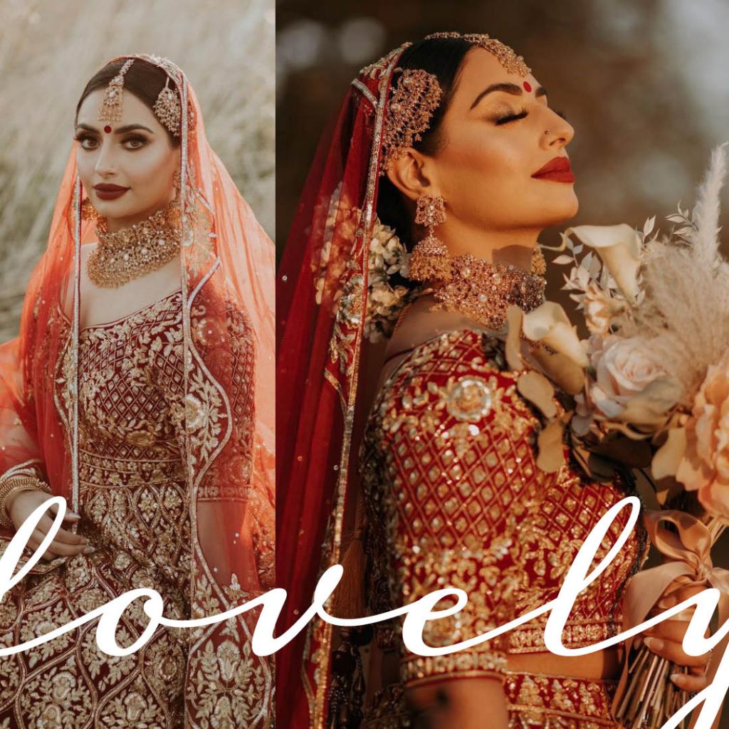 red luxurious lips Southeast Asian bridal looks by BMC pro makeup graduate Sukhi Lidher