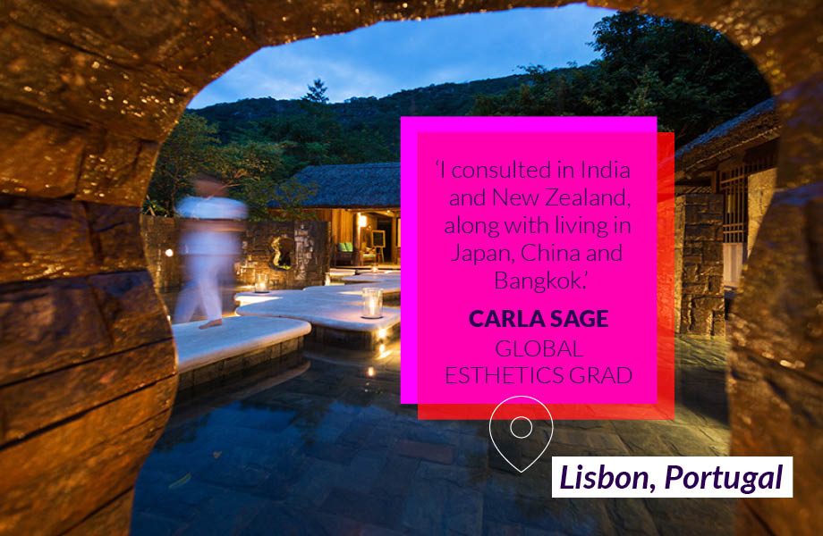 Spa managed by Carla Sage, international career