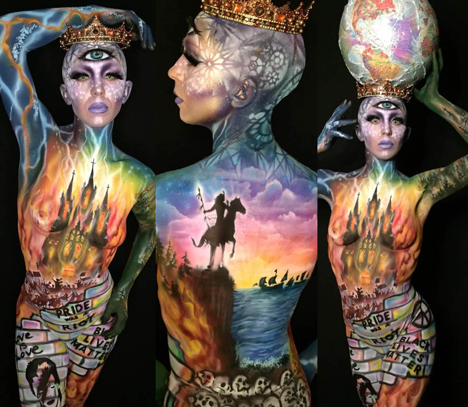 6th place winning bodypaint look for the world bodypaint festival by artist Jennifer Little