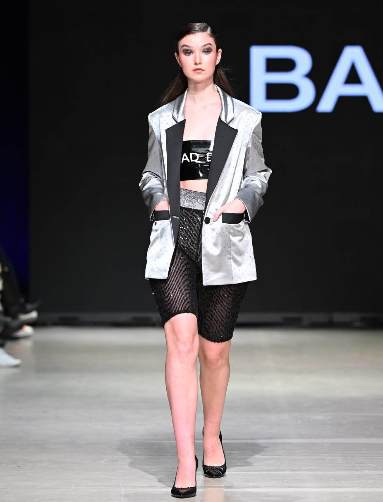 Pant and crop top by Blanche Macdonald Fashion Design Graduate Laila Aouinati