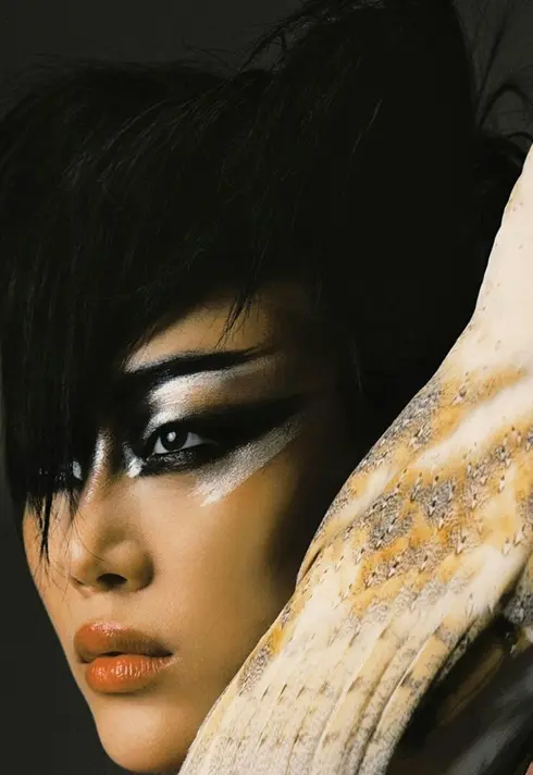 Sora Choi shot by Zhong Lin for The Perfect Magazine, makeup by Jenna Kuchera, First Assistant for Pat McGrath.  