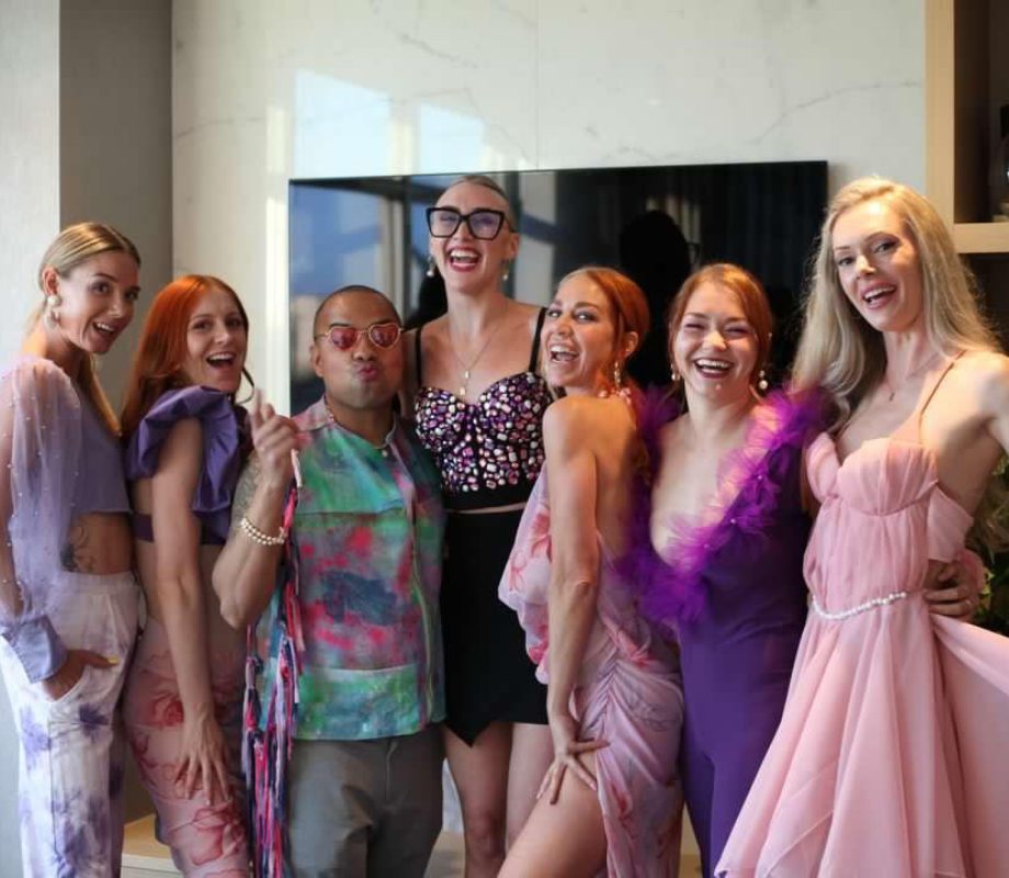 Shauna Griffiths and her models wearing her fashion collection, Summer Fling.