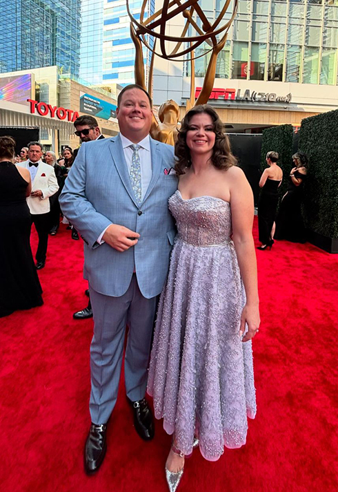 Professional makeup artist Krystal Devlin attending the 76th Creative Arts Emmy Awards.